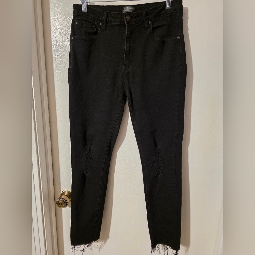 Black Distressed Monkey Ride Jeans Size 11 / 30
